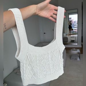LOULOU STUDIO Aran Knitted tank top Dune